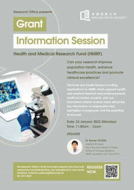 Information Session on Health and Medical Research Fund (HMRF)