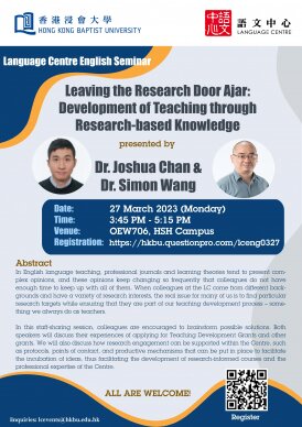 Leaving the Research Door Ajar: Development of Teaching through Research-based Knowledge