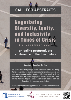 Call for Abstracts - Negotiating Diversity, Equity, and Inclusivity in Times of Crisis