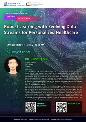 Robust Learning with Evolving Data Streams for Personalized Healthcare