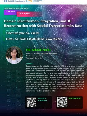 [COMP Seminar] Domain Identification, Integration, and 3D Reconstruction with Spatial Transcriptomics Data