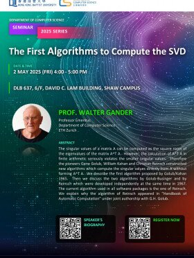 [COMP Seminar] The First Algorithms to Compute the SVD