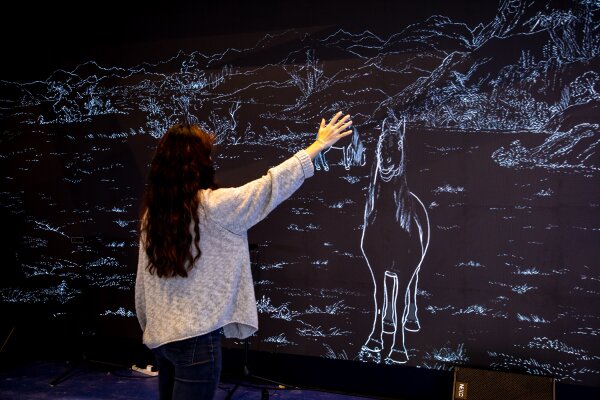 Artwork from the Interactive Panorama of Horses designed by HKBU artist.