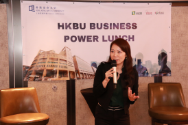 Prof. Kimmy Chan highlights service robots’ potential at comeback of HKBU Business Power Lunch