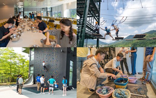 The students enjoy a diverse range of leisure activities at the day camp, including cooking, making tie-dyed shirts, exploring the adventure park and rock climbing.