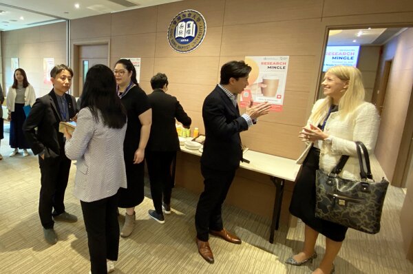The participating HKBU researchers enjoy meeting one another from other disciplines.