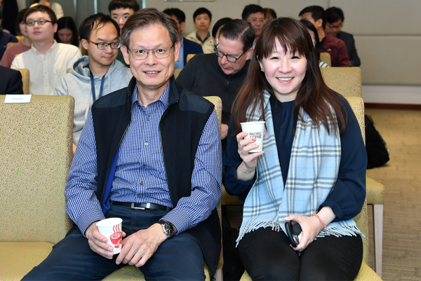 (Left) Associate Vice-President (Research Development) Professor Liu Jiming and (right) Professor Christy Cheung, Director of the Research Office