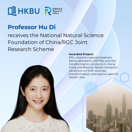 Professor Hu Di awarded NSFC/RGC JRS grant to study airborne flame retardants and health risks in Hong Kong and Beijing