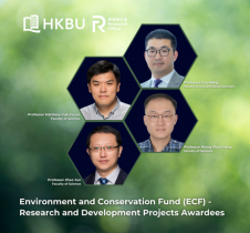 HKBU research projects on climate monitoring, plastic biodegradation, building energy efficiency and waste-to-hydrogen awarded ECF funding