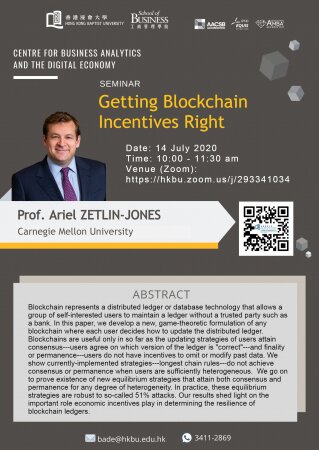Prof. Ariel ZETLIN-JONES, Carnegie Mellon University
"Getting Blockchain Incentives Right"
