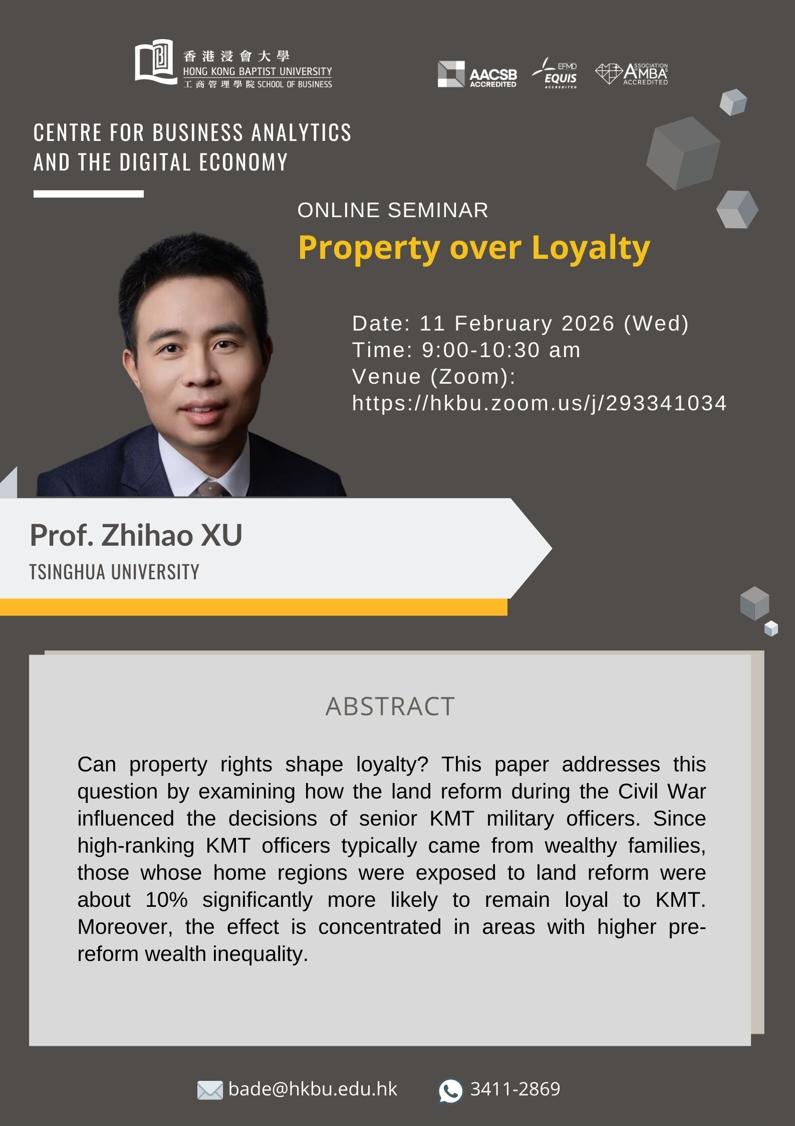 CBADE Seminar: Property over Loyalty