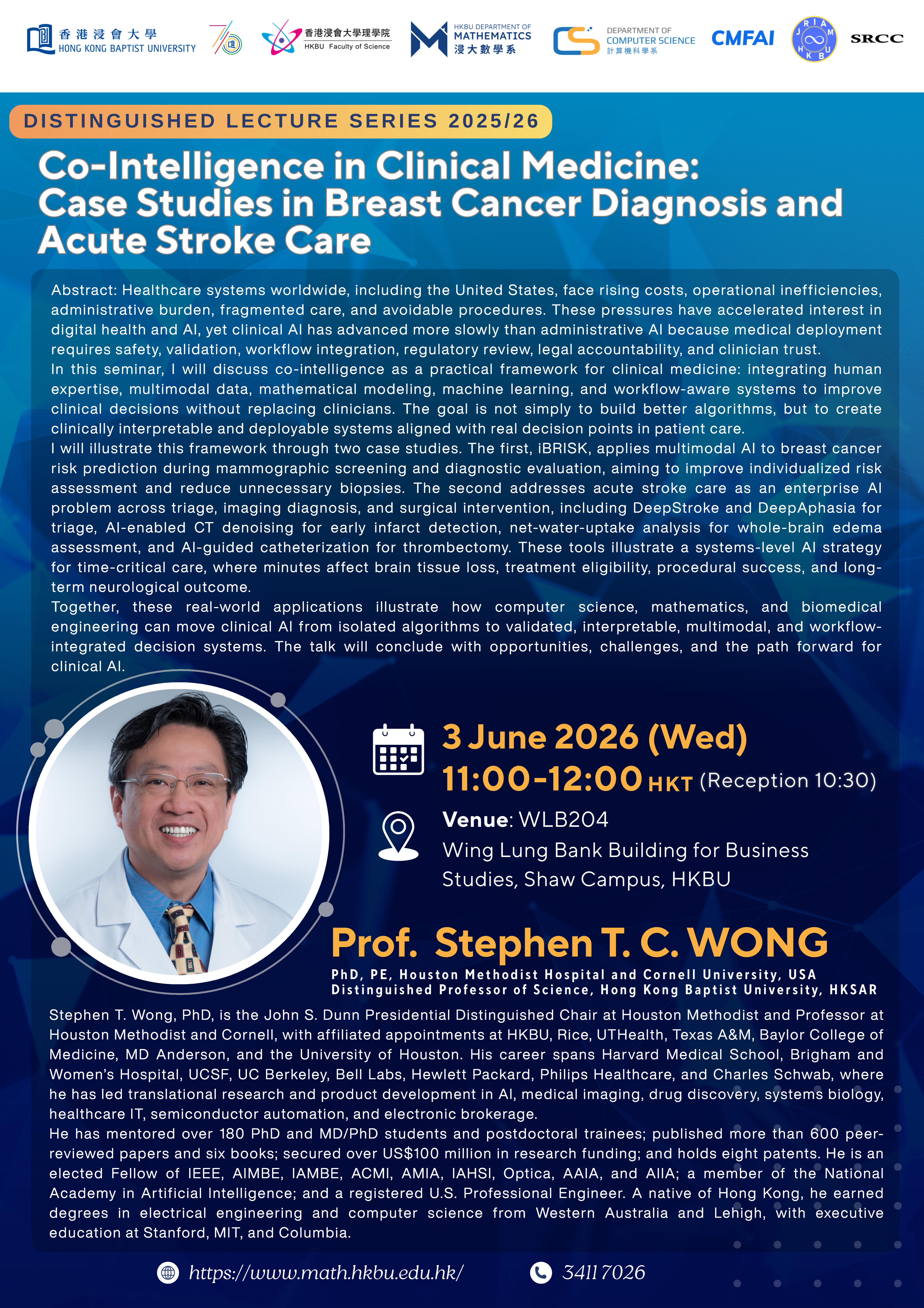 Distinguished Lecture: Co-Intelligence in Clinical Medicine: Case Studies in Breast Cancer Diagnosis and Acute Stroke Care