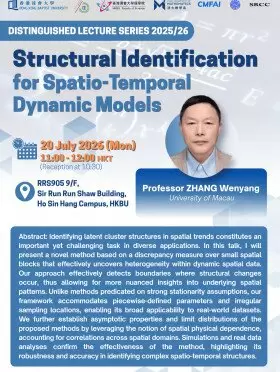 Structural Identification for Spatio-Temporal Dynamic Models