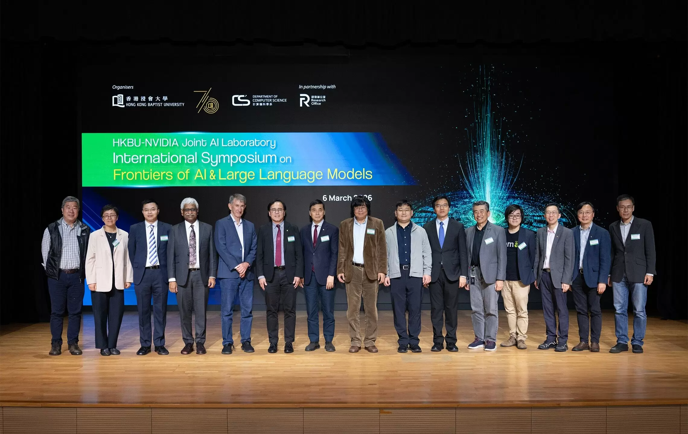 HKBU-NVIDIA Joint AI Laboratory International Symposium on Frontiers of AI & Large Language Models concludes with great success on 6 March 2026.