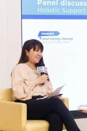 Panel moderator Professor Christy Cheung, Director of the Research Office; Chair Professor in Information Systems and Digital Innovation Management, School of Business