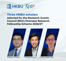 Three HKBU scholars secure placements at top universities under RGC Overseas Research Fellowship Scheme