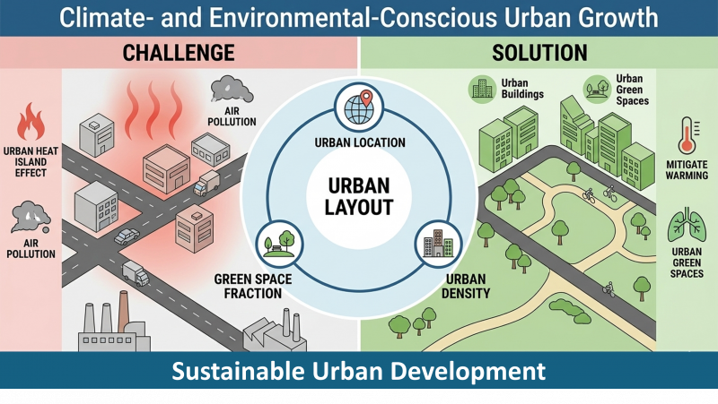 Climate- and environmentally conscious urban expansion offer a dual solution for managing urban heat and air pollution
