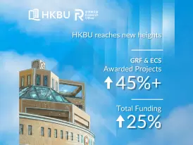 浸大研究實力再獲肯定：榮獲 GRF、ECS 及 HSSPFS 資助