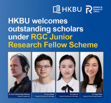 HKBU welcomes outstanding scholars under RGC Junior Research Fellow Scheme   